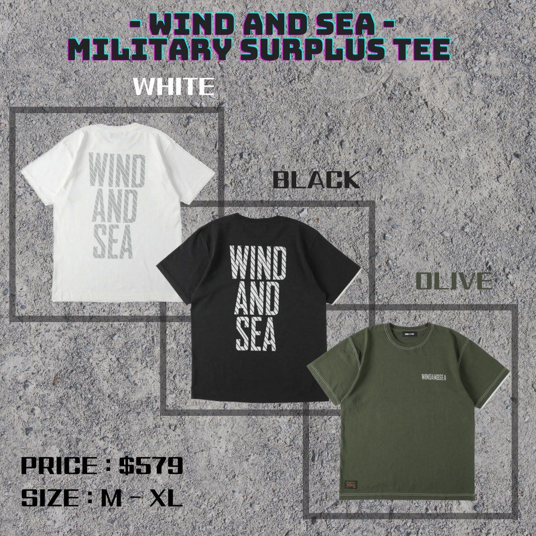 門市現貨- WIND & SEA MILITARY SURPLUS TEE, 女裝, 上衣, T-shirt