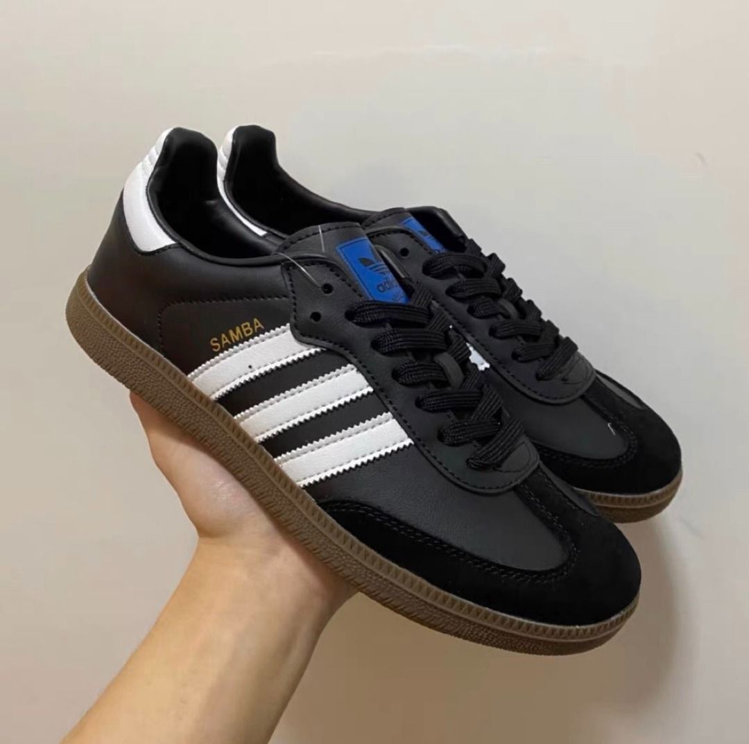 💥 adidas originals Samba Adv防滑耐磨低幫板鞋男款黑白, 男裝, 鞋