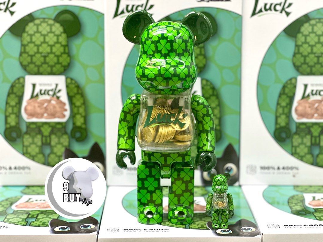 ✨少量補貨✨展覽限定款✨巜MEDICOM TOY BE@RBRICK LUCK 金幣🍀 100