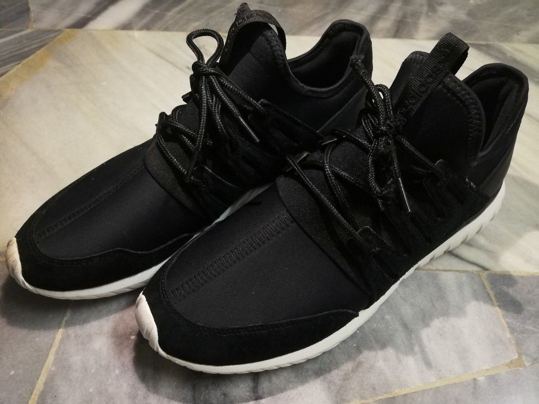 Adidas AQ6723 Sz 10.5 Black White Originals Tubular Radial