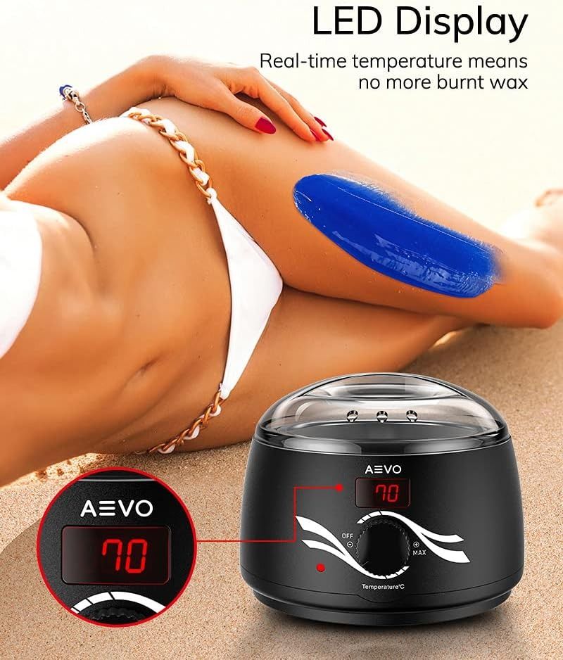 AEVO Waxing Kit for Women and Men Electric Wax Warmer for Home