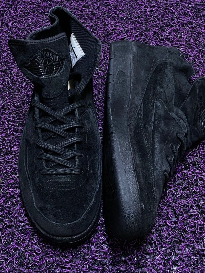 Air Jordan 2 Retro Deconstructed Triple Black 10uk kasut kerja