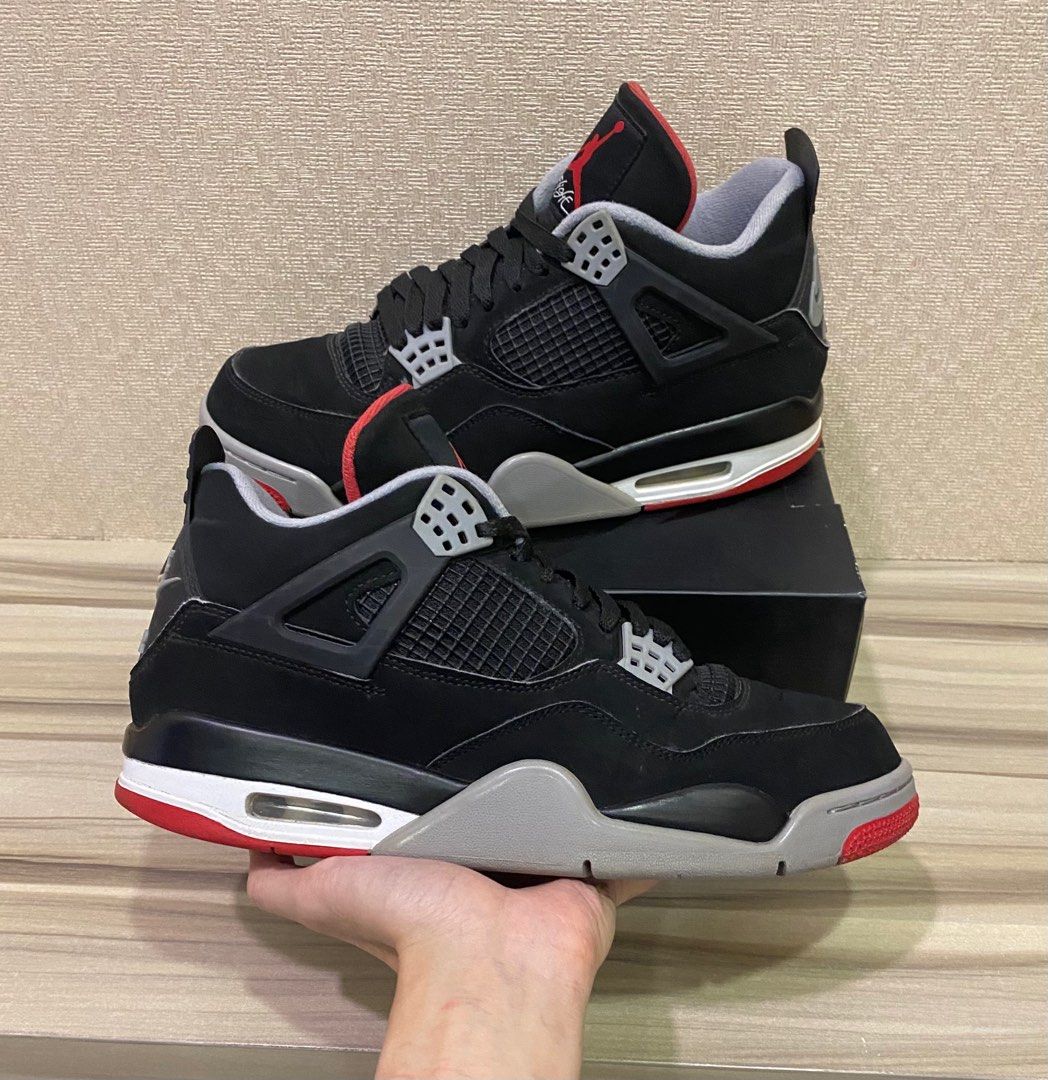 Air Jordan 4 Bred 2019 Uk8.5 Us9.5 Men s Fashion Footwear
