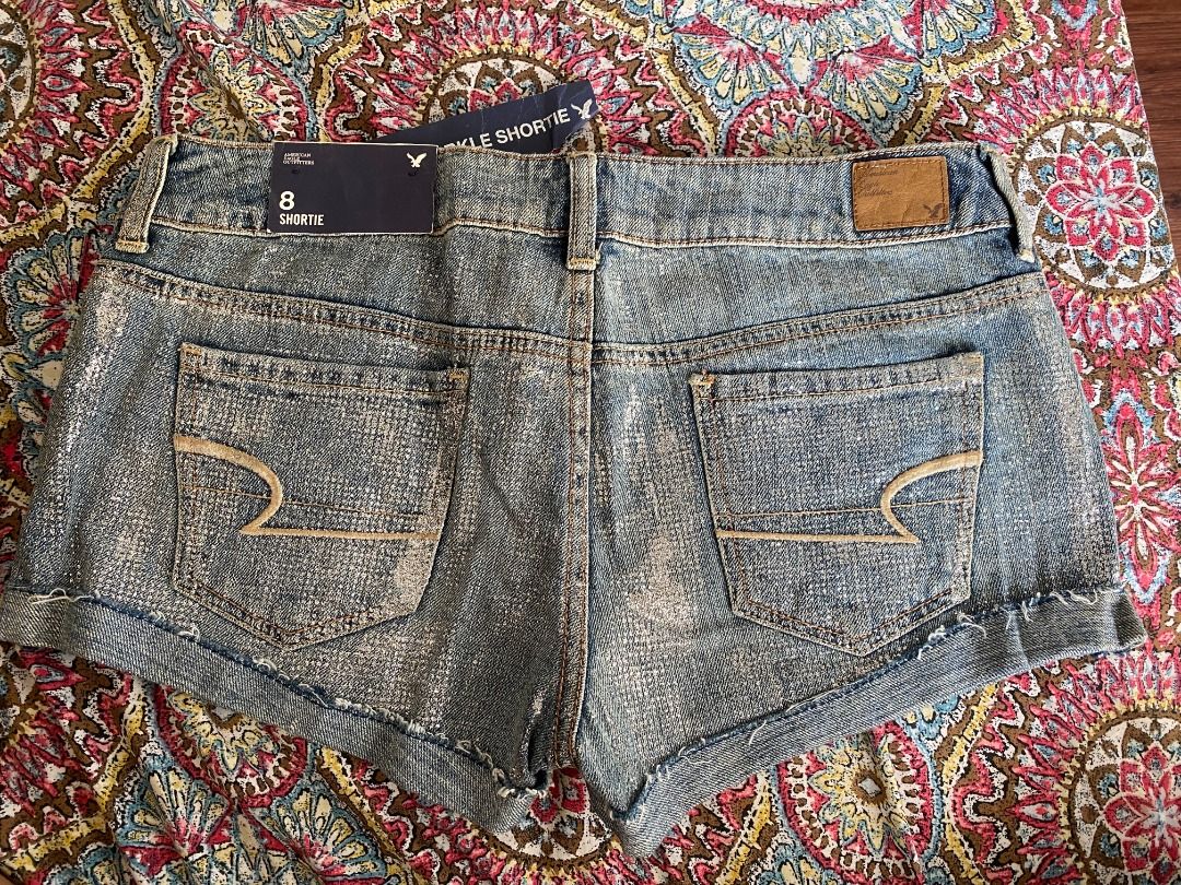 American Eagle Outfitters Sparkle Shorts (Category: Shorts) located in Manila. Submitted by destashingmystuff (Listing ID 1250979193, Image 3). Description: never worn, no ww bnwt.