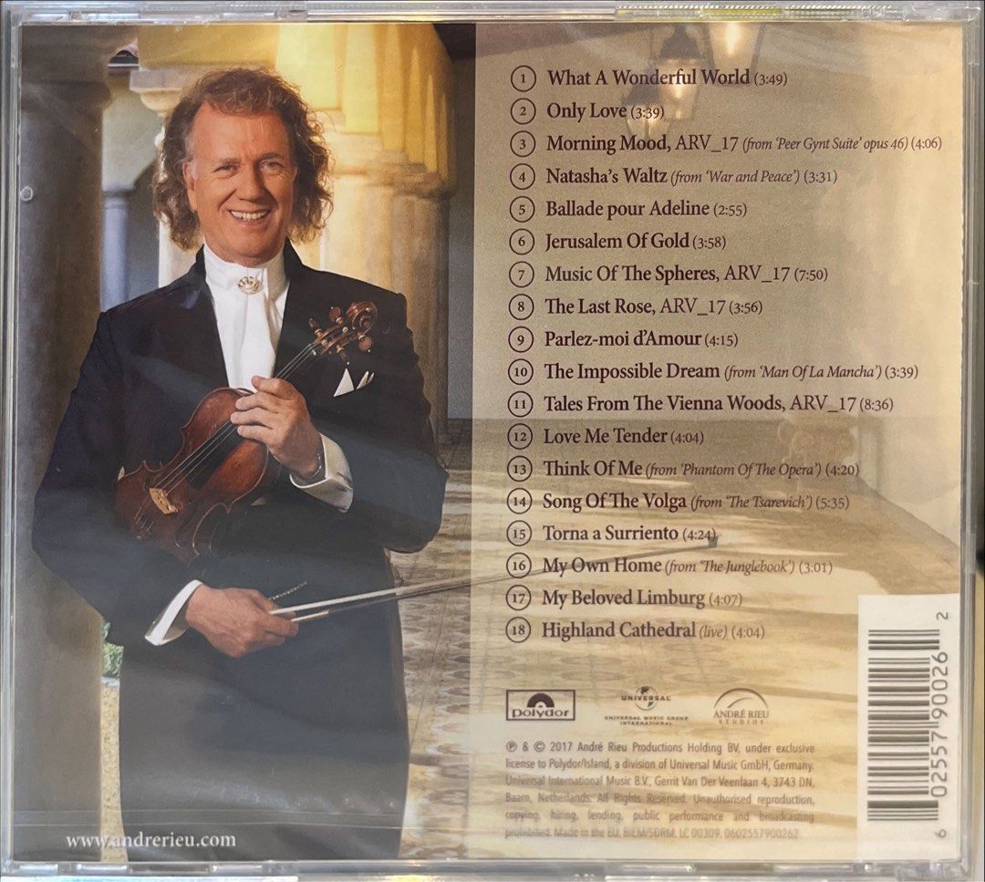 Andre Rieu: Amore, Hobbies & Toys, Music & Media, CDs & DVDs on Carousell