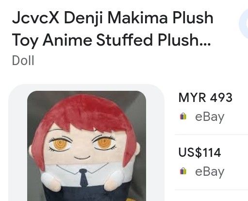  JCvCX Denji Makima Plush Toy Anime Stuffed Plush