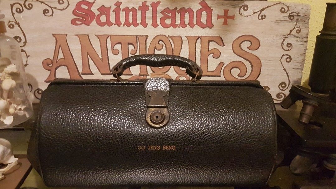 Antique medical sale bag