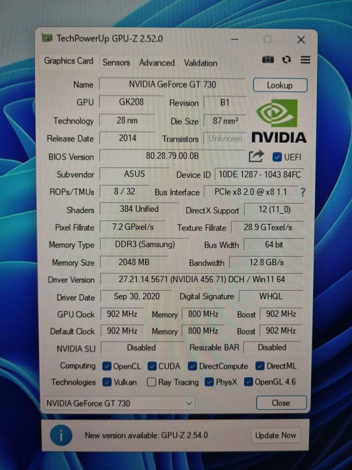 Gt 730 shop gpuz