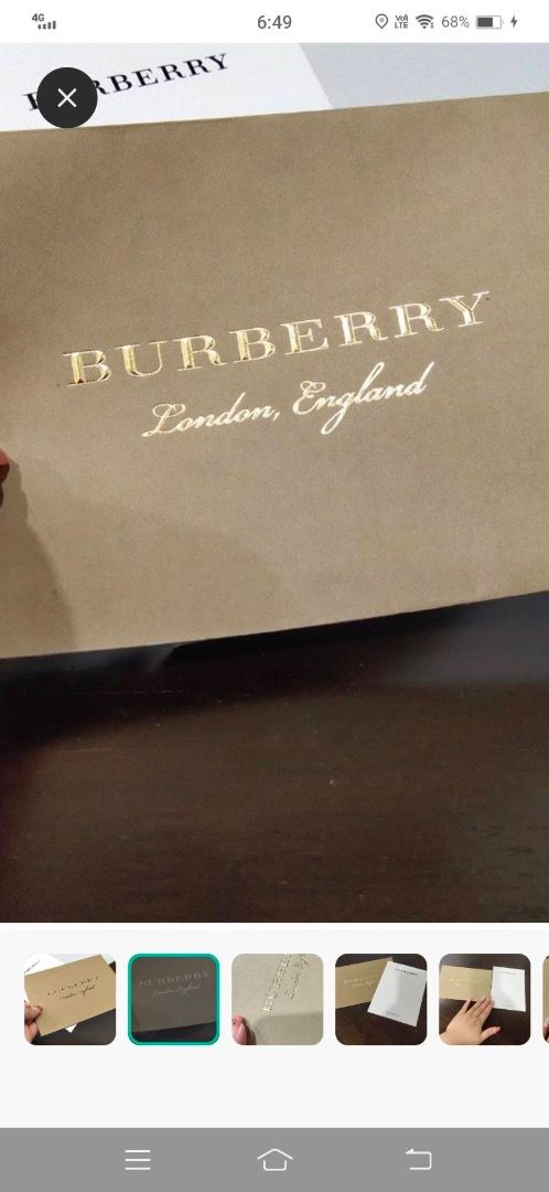 AUTHENTIC Burberry gift card postcard birthday greeting message card holiday valentine