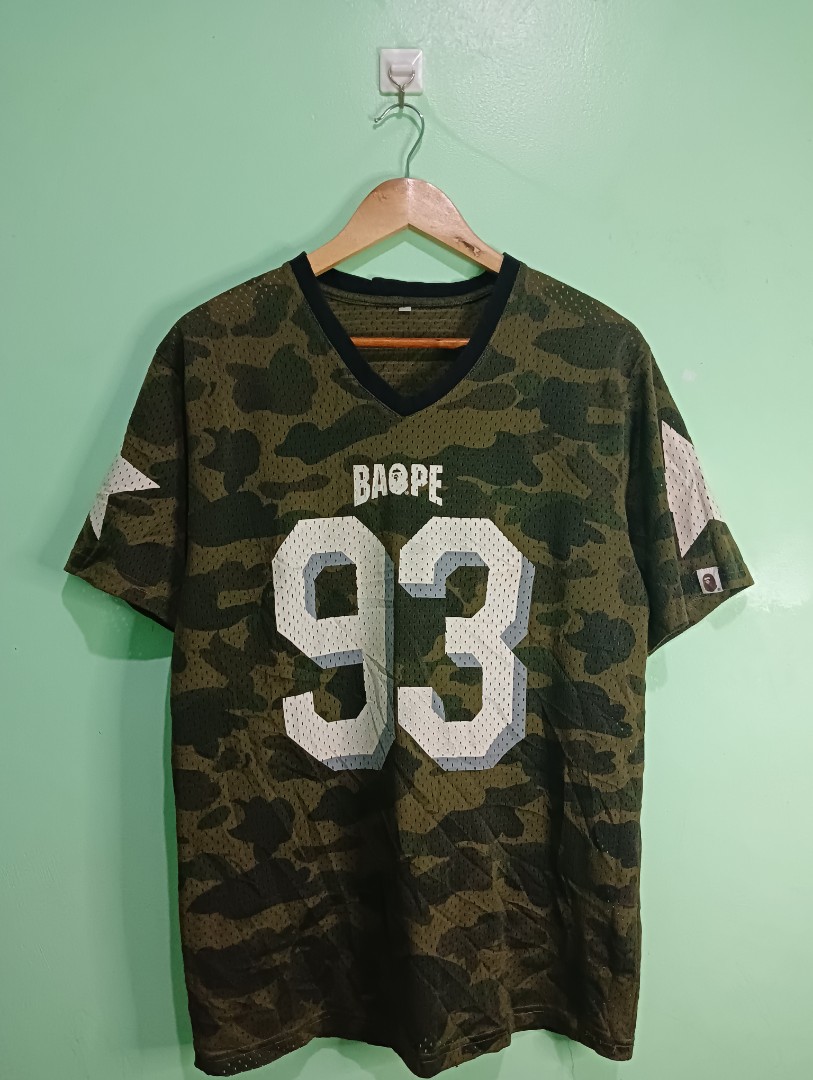 BAPE 1ST CAMO FOOTBALL MESH JERSEY - GREEN