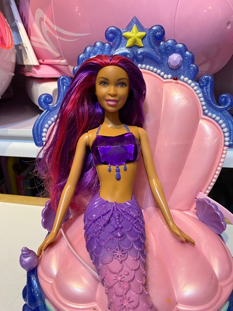 Barbie Dreamtopia Nikki AA Mermaid Gem Kingdom Doll Purple Pink Hair