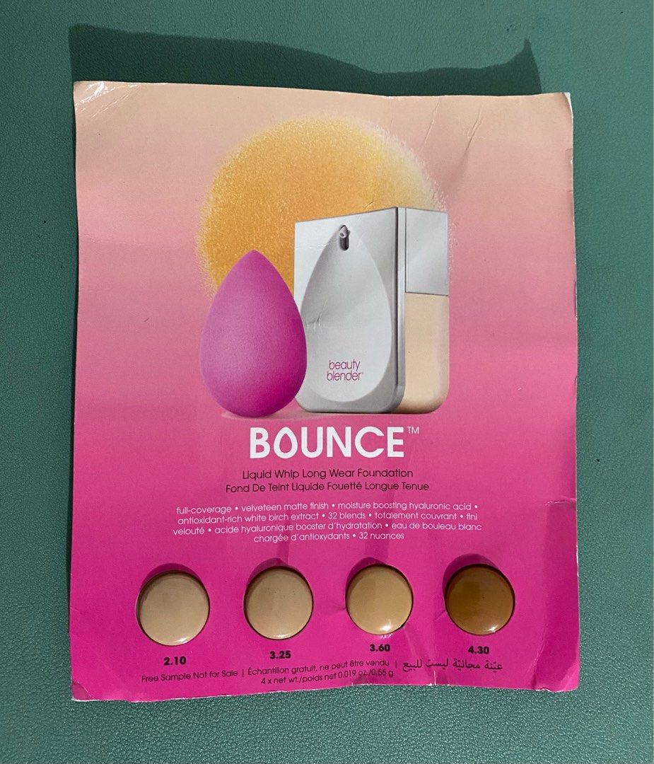 Beauty Blender Bounce Liquid Whip Long Weat Foundation sampler on Carousell