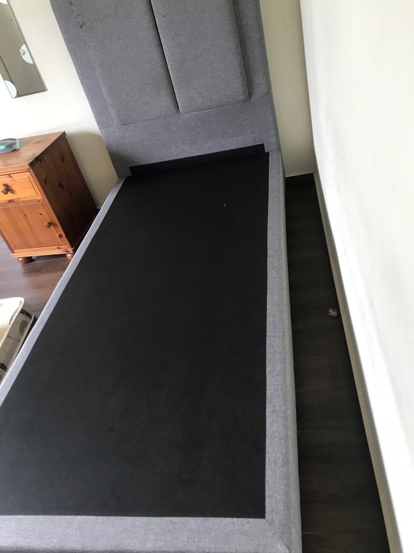 Bed Frame Single (Category: Bed Frames & Mattresses) located in Singapore. Submitted by sushgn756 (Listing ID 1247514728, Image 2). Description: Bed frame available for immediate sale.