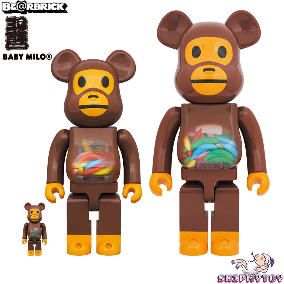 現貨」BE@RBRICK BEARBRICK MILO BANANA 100% 400% 1000%, 興趣及遊戲 