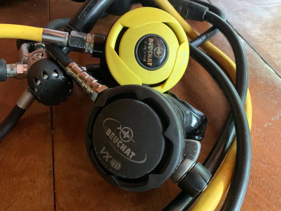 Beuchat 🇫🇷 VX40 scuba regulator set pro tech (Category: Other Sports Equipment and Supplies) located in Makati City. Submitted by diversgodeeper (Listing ID 1250959198, Image 2). Description: Beuchat VX40 complete regulator set with gauges. PLEASE VIEW ALL PICTURES, as you will receive the exact item seen. *All scuba gear/life support equipment must be serviced and or inspected by a certified technician before used!* Please email for more info 