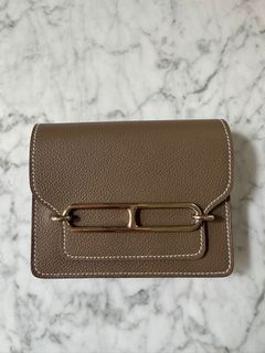 Hermes Mini Bolide 18cm Barenia Leather Palladium Hardware, Fauve - H Famous