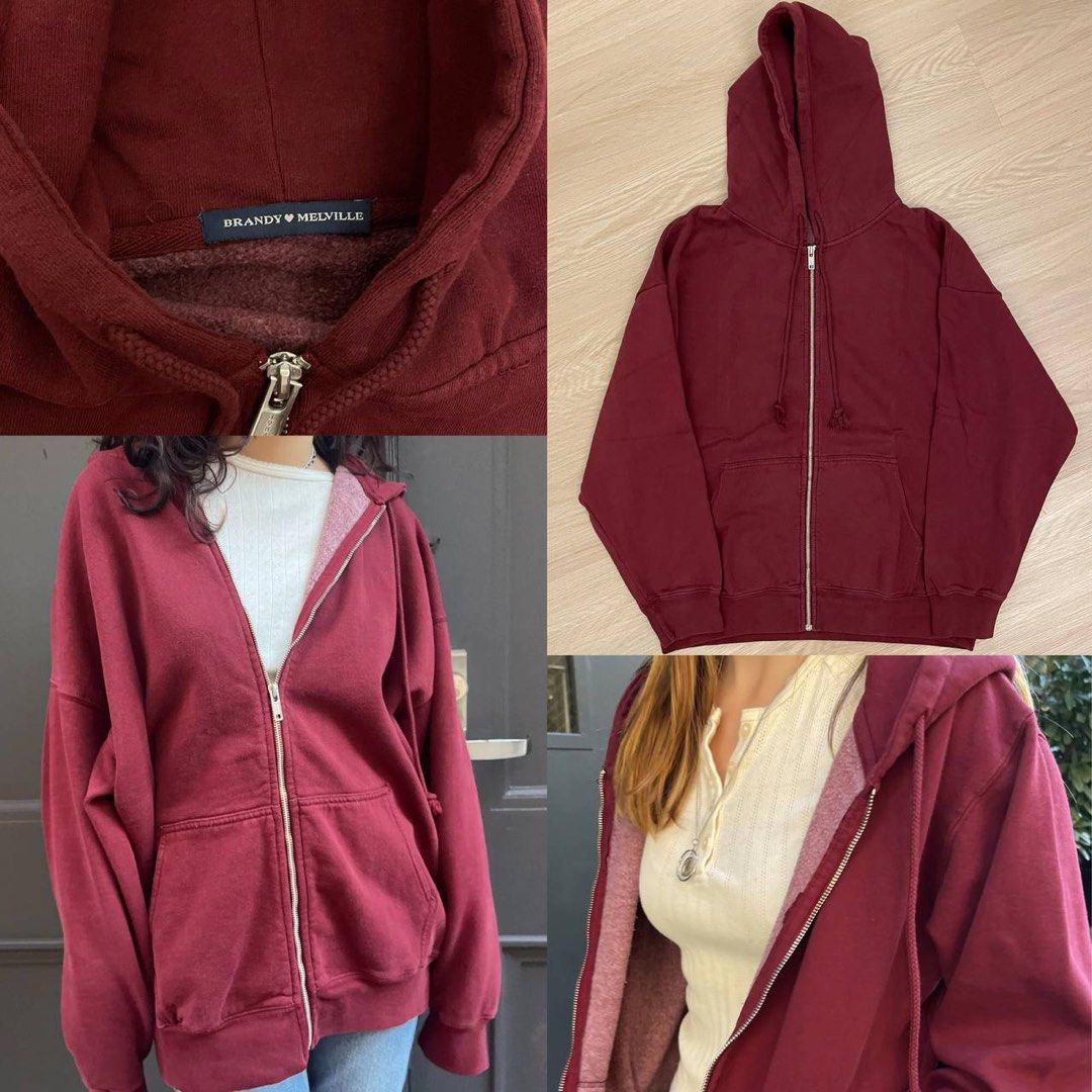 BNWOT Brandy Melville Christy hoodie zip up jacket oversized