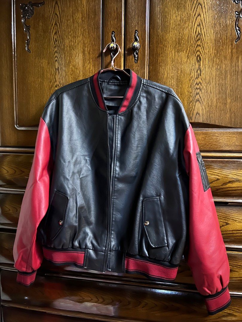 Plus size leather bomber jacket hot sale