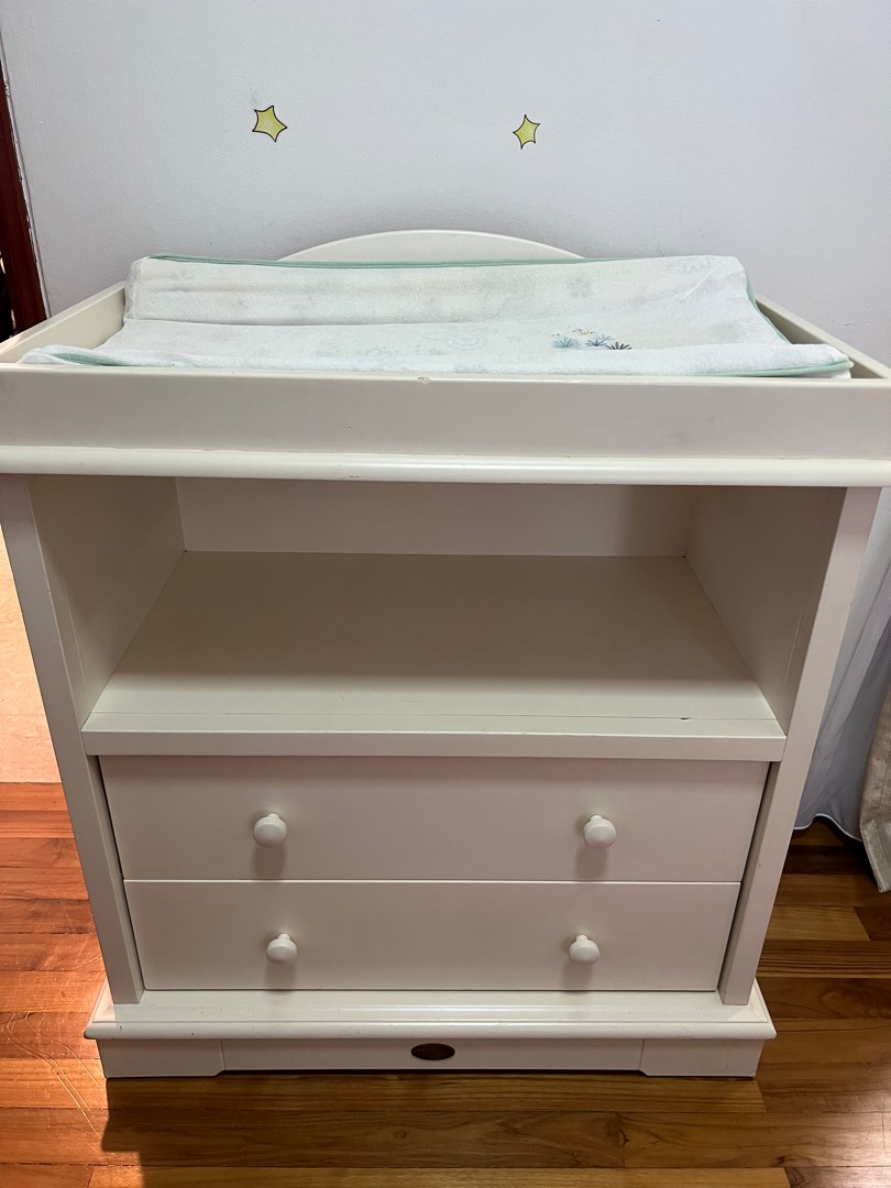 Boori white change table clearance