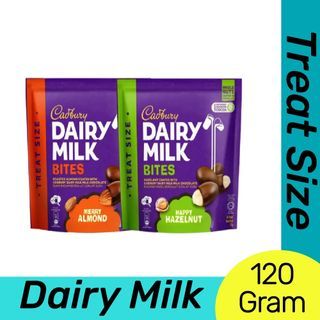 Cadbury Dairy Milk Treat Size ( 120g Per Pack ) Bite Size Smooth Chocolates Almond Hazelnut Sweets Candy
