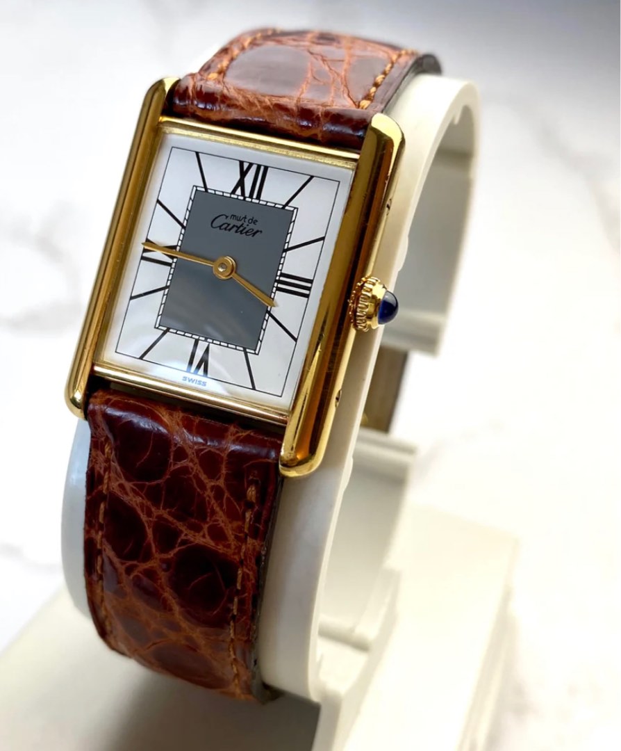 Cartier tank solo watch gold clearance