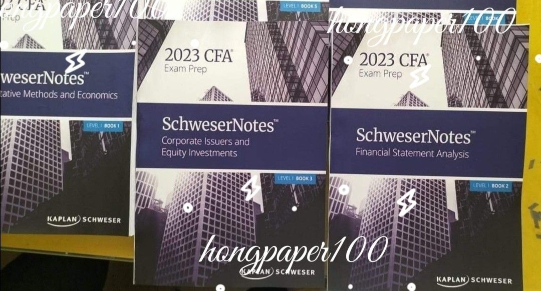 CFA 2023 (Level 1 / 2 /3 ) Kaplan Schweser Notes, 興趣及遊戲, 書本 