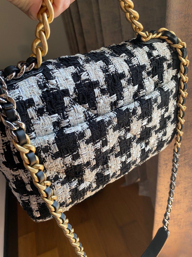 Chanel 19 Tweed Ribbon Houndstooth