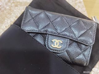 New Chanel card holder wallet holo31 caviar skin ghw