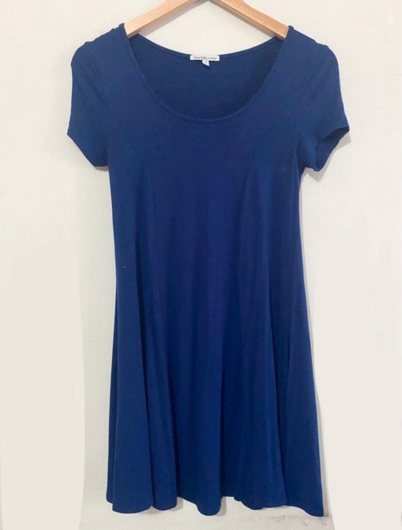 CHARLOTTE RUSSE Royal Blue Tee Shirt Dress Women s Fashion