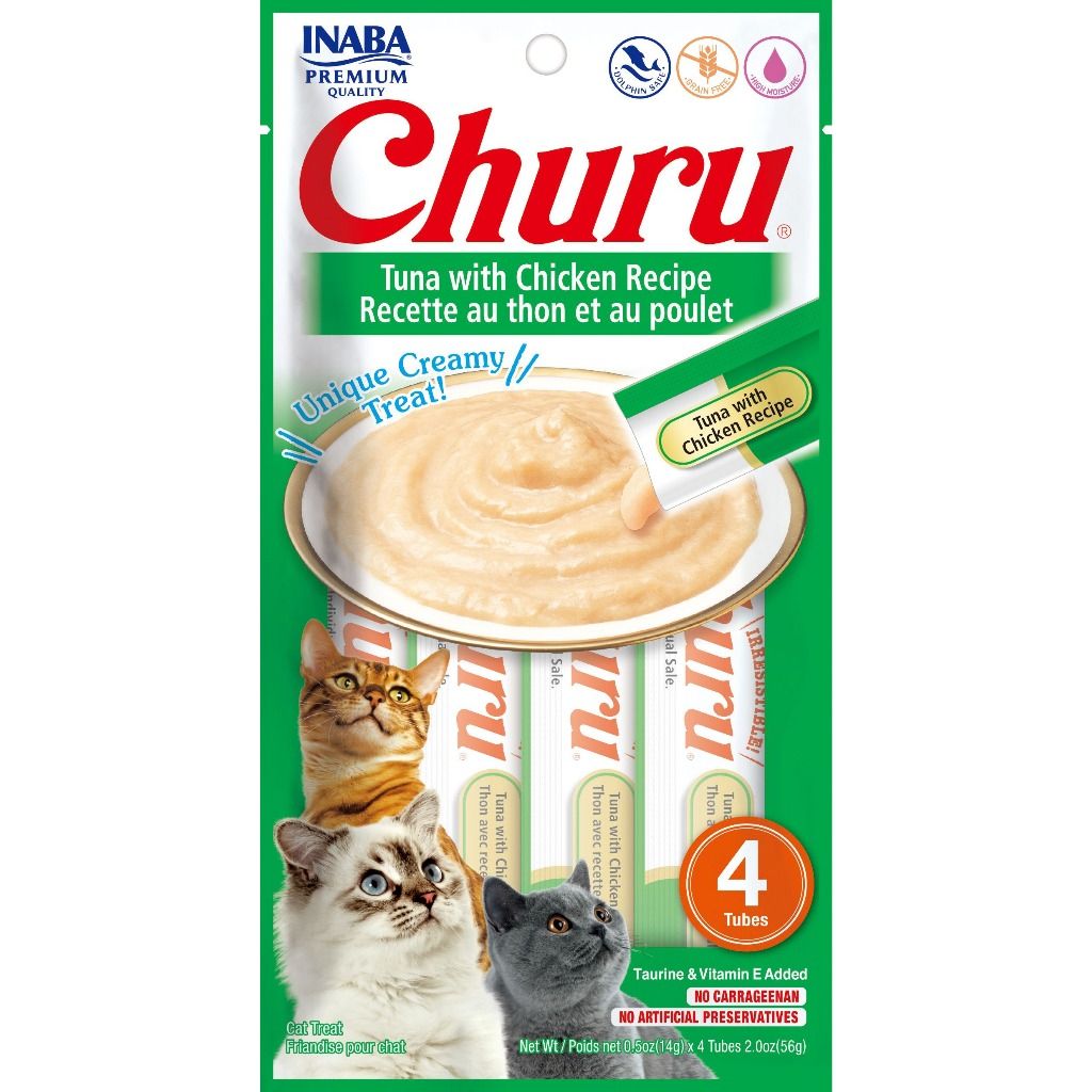 CIAO Churu & Inaba Churu Cat Treat Snack Stick Hairball Control Creamy