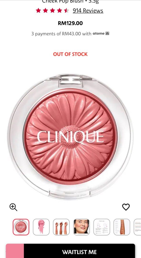 Clinique top blush price