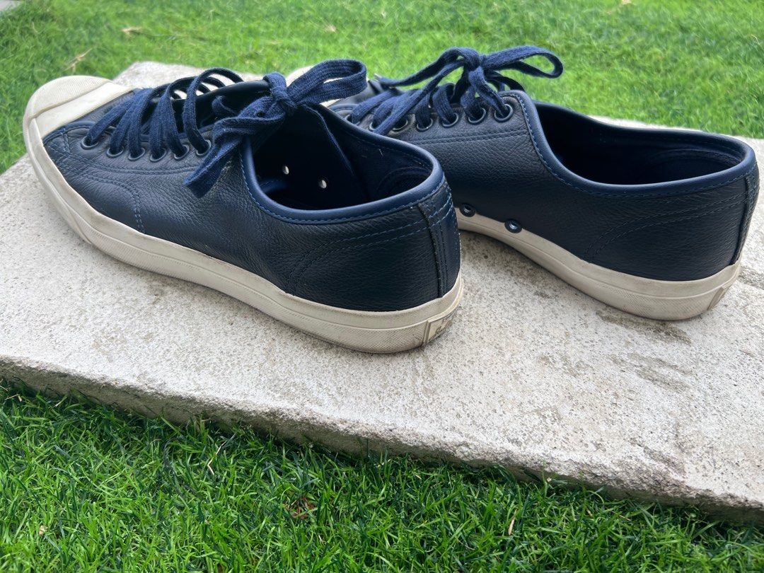 Converse Jack Purcell navy blue leather Uk8