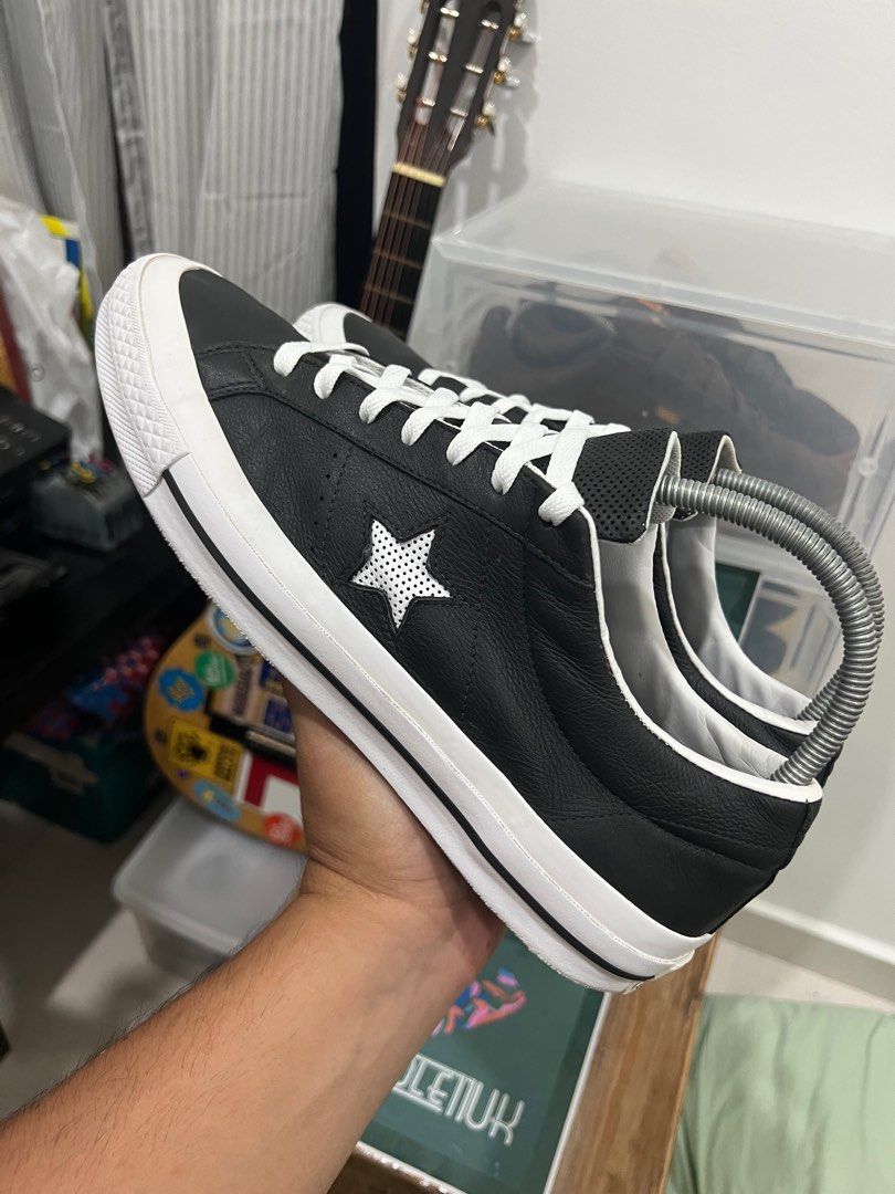 Converse Perforated Leather Low Black 12UK Everything Else
