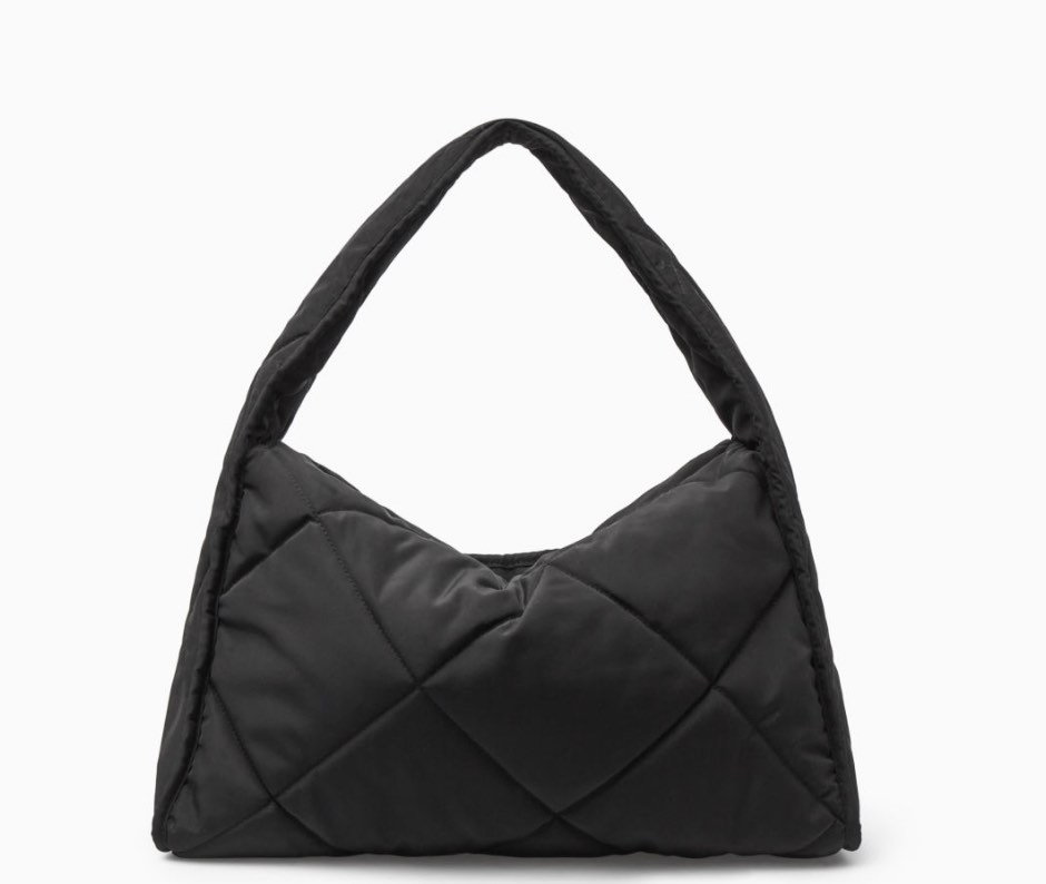 COS Diamond Quilted Shoulder Bag Black, Women's Fashion, Bags & Wallets ...