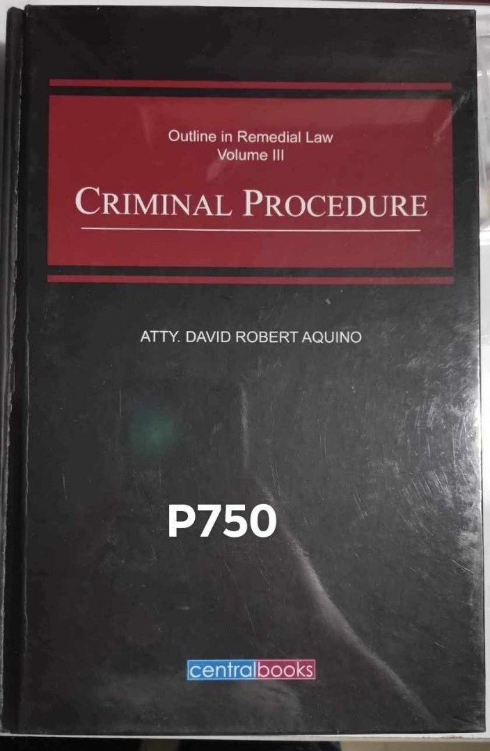 Criminal Procedure (Category: Textbooks) located in San Fernando. Submitted by mariadc.05 (Listing ID 1251035496, Image 1). Description: .