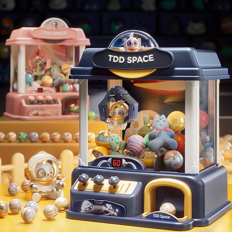 DIY Catch The Ball Machine Kids Coin Operated Play Game Mini Claw