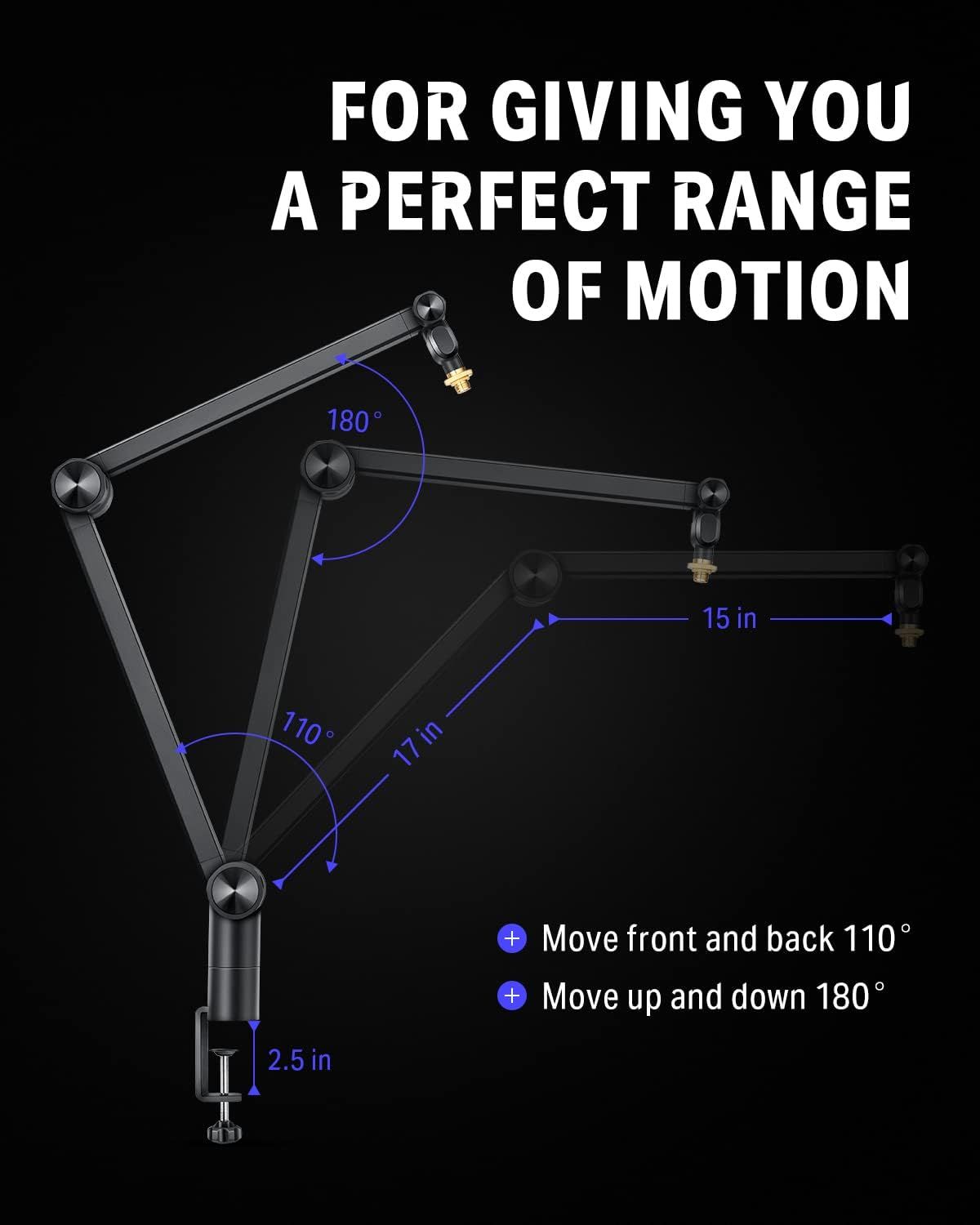 Pyle Suspension Microphone Boom Stand, Simple Clamp-Style Installation,  Desktop Scissor Spring Arm Mic Stand w/ Shock Mount, Quick Setup &  attached