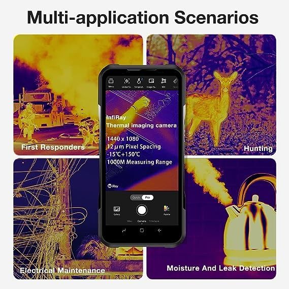 DOOGEE V20 PRO Rugged Smartphone 5G 2023, 1440 * 1080 Thermal Camera  Unlocked Rugged Phone, 2K AMOLED Display Android Phone, 20GB+256GB Android  12 Cell Phone, 24MP Night Vision, NFC, OTG, Mobile Phones