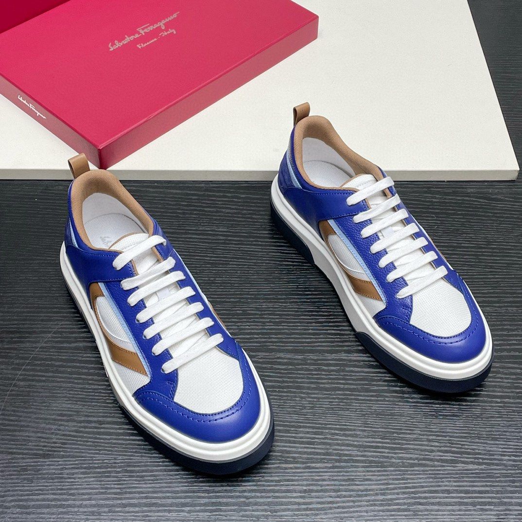 White ferragamo mens shoes online