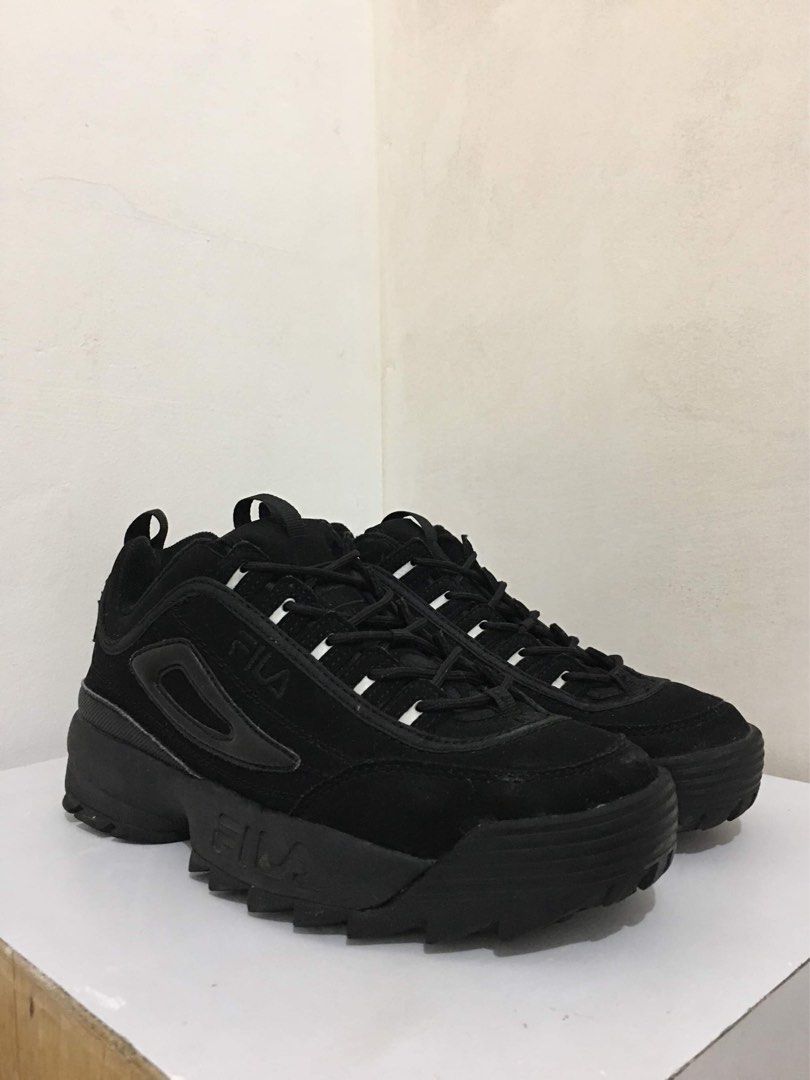 Fila disruptor 3 black suede hot sale