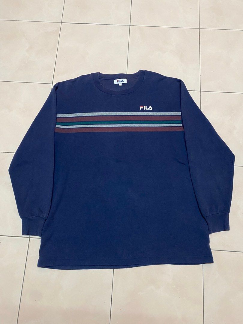FILA SWEATSHIRT Men s Fashion Tops Sets Hoodies on Carousell