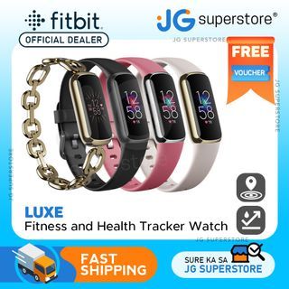 Fitbit Luxe Fitness and Wellness Tracker Water Resistant Watch with Oxygen Saturation Monitoring, Call / Text & Smartphone Notifications, 20 Exercise Modes, Timer & Stopwatch | JG Superstore