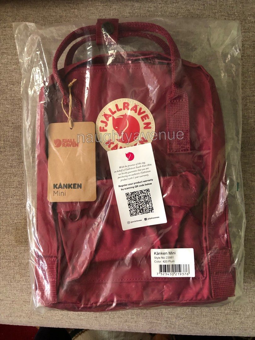 Fjallraven kanken mini backpack plum Men s Fashion Bags