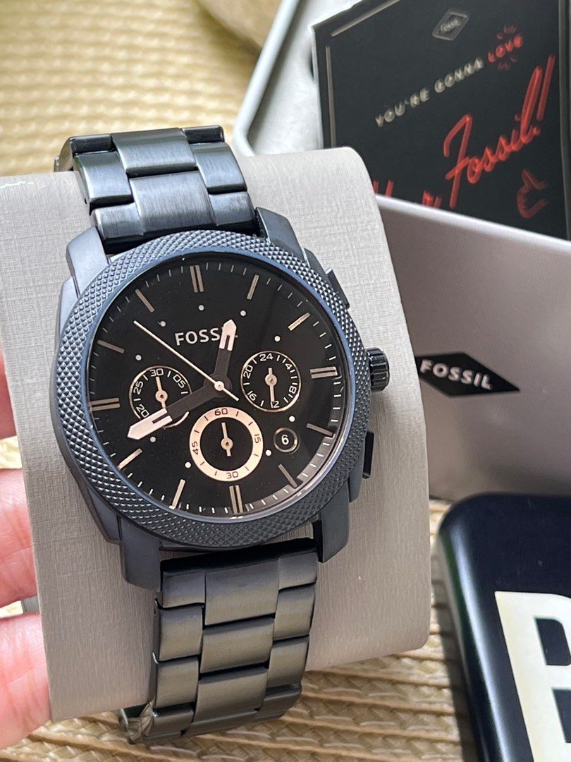 Fossil US Chronograph Black Stainless Steel Men s Watches