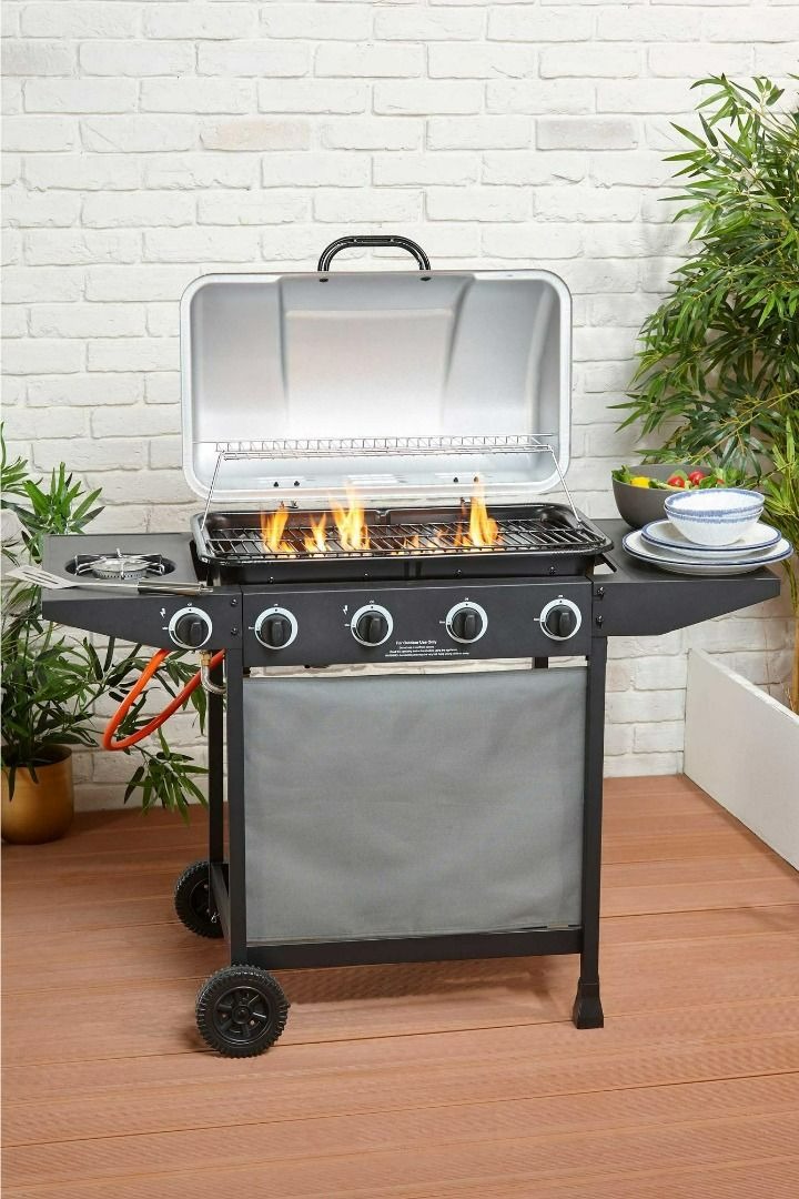 Free Delivery Outdoor Portable BBQ Grill Station With Side