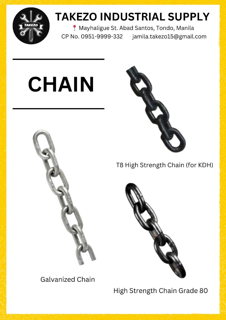 GALVANIZED CHAIN T8 STRENGTH CHAIN (FOR KDH) HIGH STRENGTH CHAIN GRADE ...