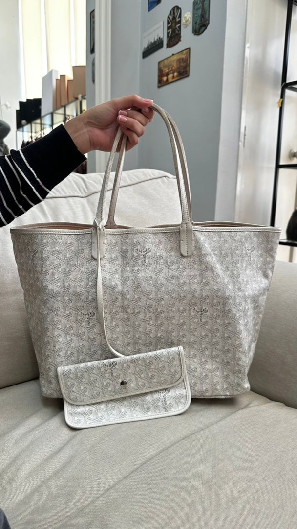 Goyard Artois Tote Bag in PM size white, Luxury, Bags & Wallets on Carousell