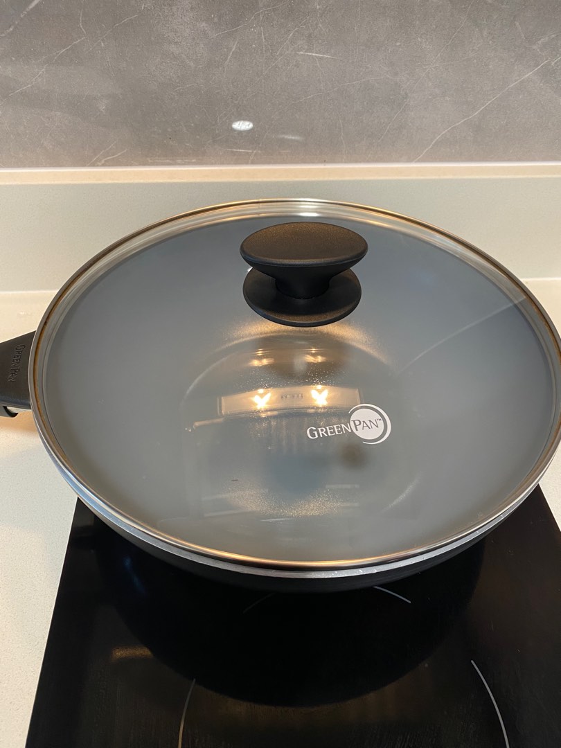 Greenpan 30Cm Pan W/ Lid, Furniture & Home Living, Kitchenware & Tableware,  Cookware & Accessories On Carousell