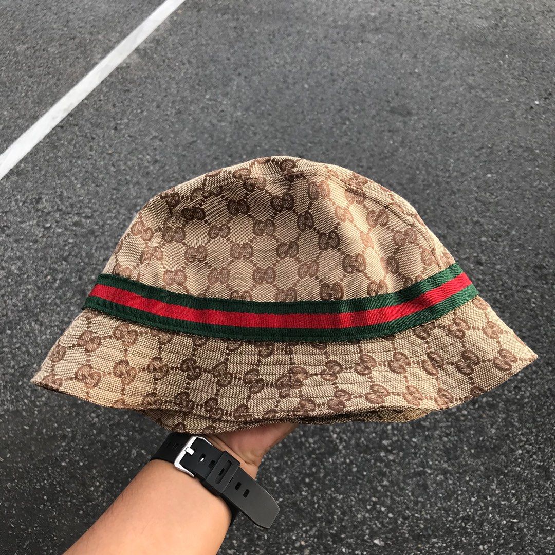 GUCCI GG Supreme Bucket Hats Monogram Authenticated., Men's Fashion