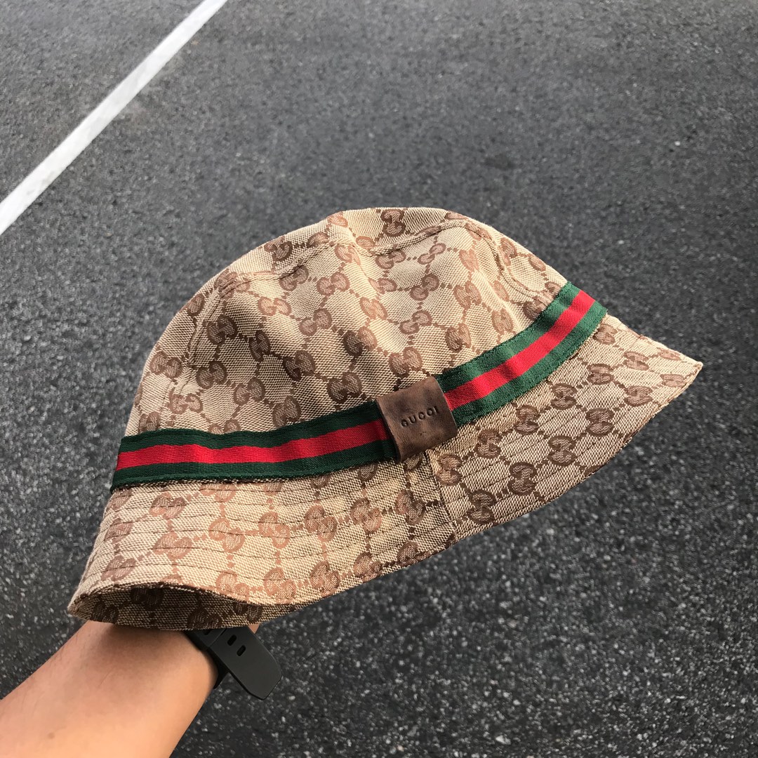 GUCCI GG Supreme Bucket Hats Monogram Authenticated., Men's Fashion
